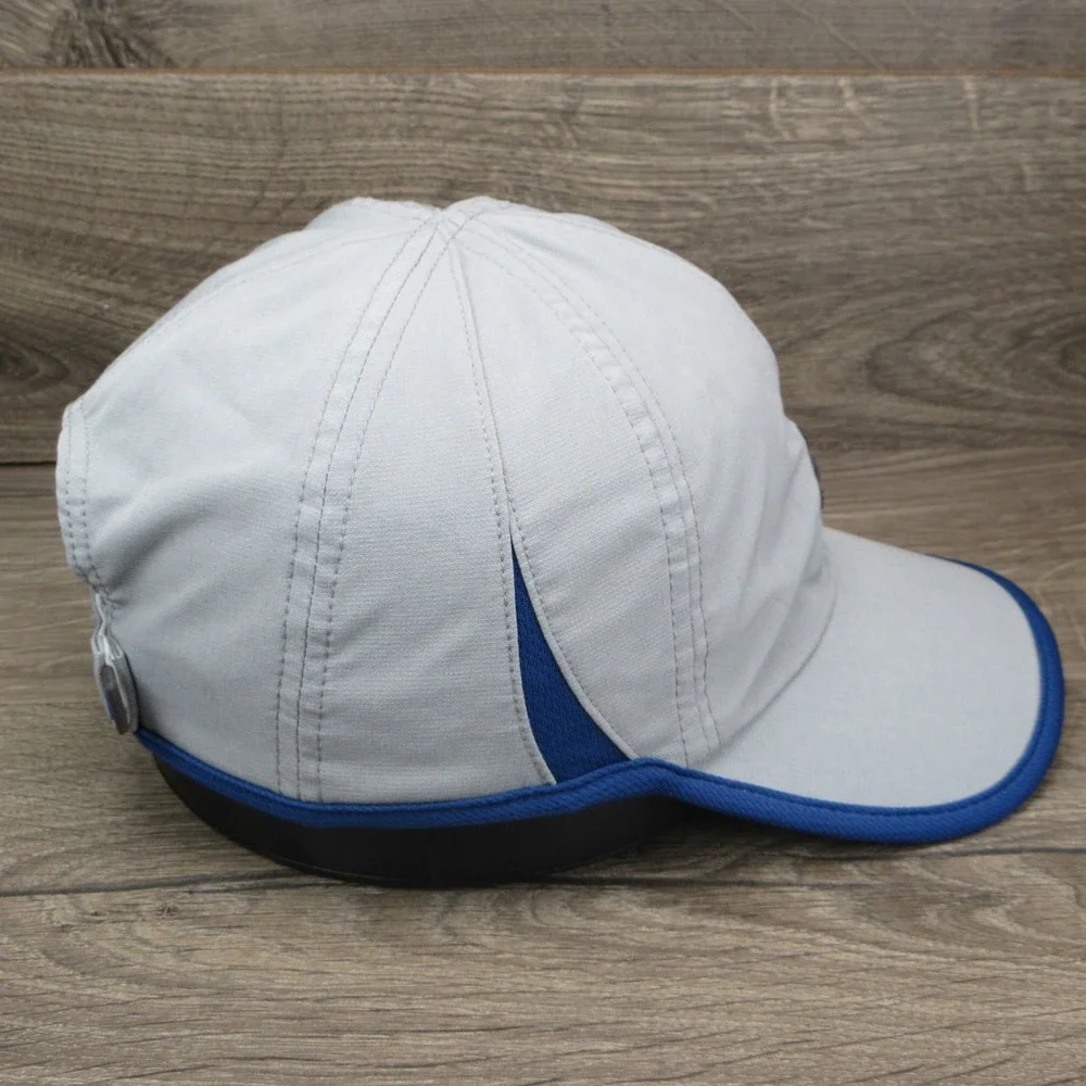 Adidas Adizero Hat Cap Mens Strap Back Grey Blue Run Hike Gym Sportswear